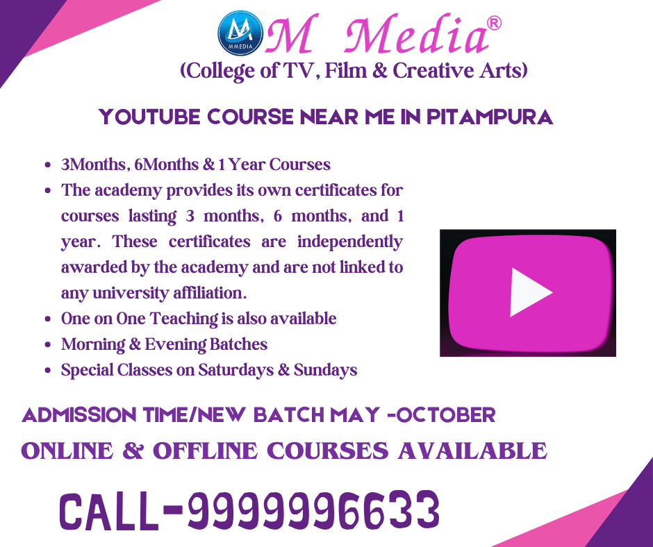 Youtube Course Near Me In Pitampura