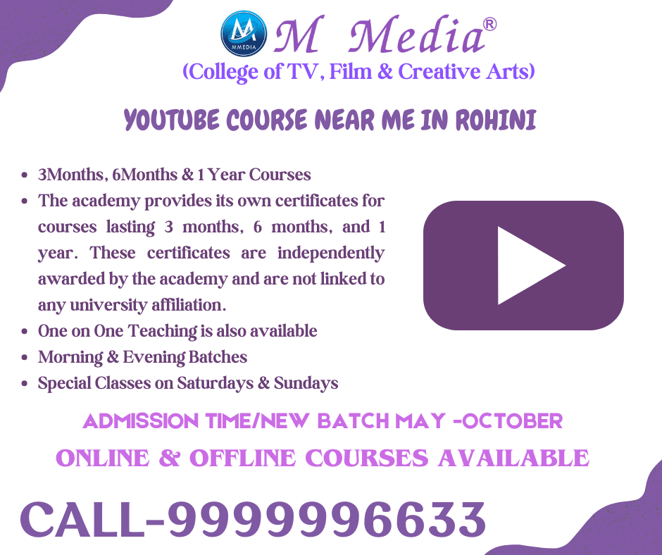 Youtube Course Near Me In Rohini