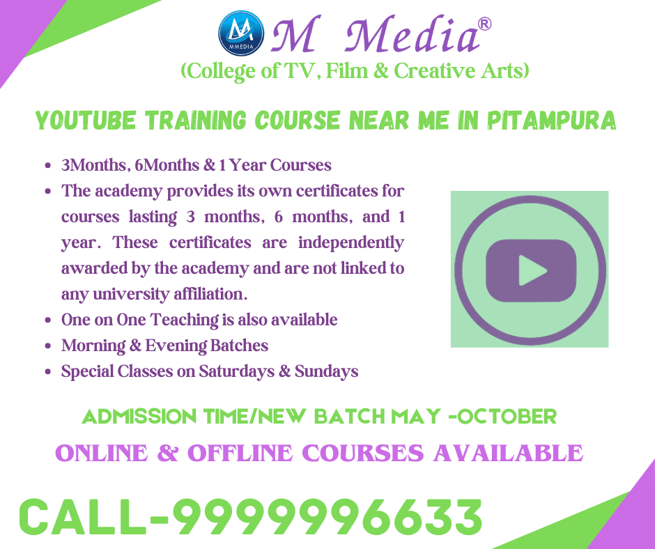 Youtube Training Course Near Me In Pitampura