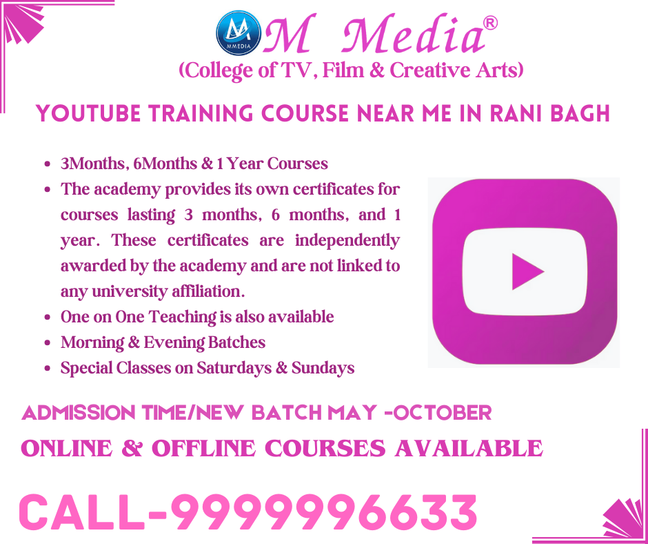 Youtube Training Course Near Me In Rani Bagh