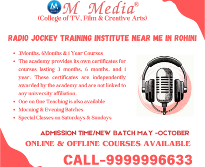 Radio Jockey Training Institute Near Me In Rohini