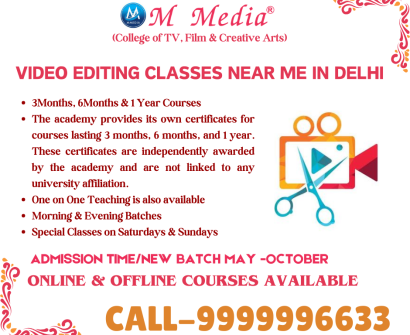 Video Editing Classes Near Me In Delhi