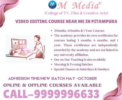 Video Editing Courses Near Me In Pitampura