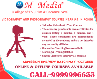 Videography & Photography Courses Near Me In Rohini