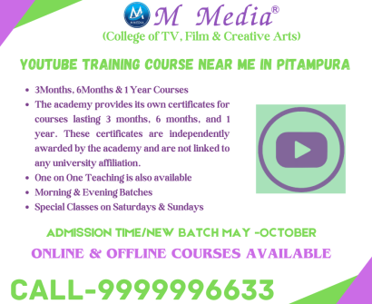 Youtube Training Course Near Me In Pitampura